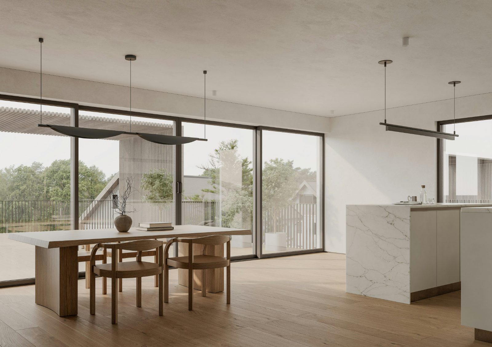 Interior residencial de referencia: diseño cálido y minimalista